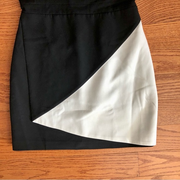 BCBGMAXAZRIA Color Block Sleeveless Black White Sheath Dress Women’s Size 8 - Picture 4 of 10